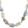 Baroque Multi-Color Freshwater Pearl Strand Necklace In Sterling Silver