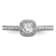 Rhodium Over 14K White Gold Eternal Promise Lab Grown Diamond Halo Ring