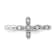 Rhodium Over Sterling Silver Stackable Expressions Cross Aquamarine Ring 0.10ctw