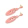 Pink Iridescent Filigree Drop Floral Earring