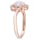 0.75ctw Ethiopian Opal and 0.10ctw Diamond 10k Rose Gold Ring