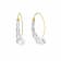 14K Yellow Gold Over Sterling Silver Wishbone Bamboo Acrylic Earrings