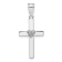 Rhodium Over 14K White Gold 0.01ct Diamond Heart Cross Pendant