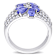 Tanzanite and Diamond 14K White Gold Ring 1.87ctw