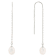 Freshwater Pearl Threader Earrings In Sterling Silver