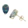 Pear Lab Created Mystic Blue Topaz 10K Yellow Gold Earrings 3.00ctw