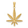14k Yellow Gold Leaf Pendant