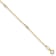 14K Yellow Gold Polished CZ Station 9-inch Plus 1-inch Extension Anklet