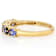 Tanzanite And Black Spinel Ring In 18K Gold Over Sterling Silver 0.71ctw