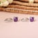 Square Cushion Amethyst with Moissanite Accents Rhodium Over Sterling
Silver Halo Drop Earrings