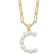 Gold Tone Sterling Silver 3-5.5mm Freshwater Cultured Pearl LETTER C
18-inch Necklace