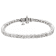 White Diamond Rhodium Over Sterling Silver Tennis Bracelet 0.50ctw