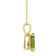 8x5mm Pear Shape Peridot 14k Yellow Gold Pendant With Chain