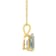 8x5mm Pear Shape Aquamarine 14k Yellow Gold Pendant With Chain