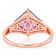 Amethyst Princess Cut Solitaire Ring In 18K Rose Gold Over Sterling
Silver 1.78ct