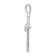Rhodium Over 10k White Gold Diamond Cross with Heart Pendant