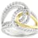 Contemporary Lab-Grown Diamond Rope-Motif Bypass Ring 0.20ctw In
Two-Tone Gold