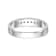 Rhodium Over 14K White Gold AA Quality Trio Ladies Wedding Band 0.09ctw