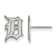 Rhodium Over Sterling Silver MLB LogoArt Detroit Tigers Post Earrings