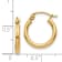 14K Yellow Gold 15mm x 2mm  Polished Lightweight Tube Hoop Earrings