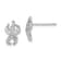 Rhodium Over 14k White Gold Starfish Stud Earrings