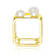 Freshwater Pearl Geometric Ring In 14K Gold Over Sterling Silver