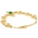 Jadeite Cross Bracelet In 18K Gold Over Sterling Silver 8mm