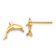 14k Yellow Gold Dolphin Stud Earrings
