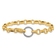 14K Yellow Gold with White Rhodium Diamond 7.5-inch Bracelet 0.35ctw