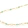 Dainty Pearl And Emerald Station Necklace In 18K Gold Over Sterling Silver