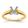14K Yellow Gold With White Gold Accents 1 ct. D E F Pure Light Round
Moissanite Solitaire Ring