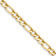 14k Yellow Gold 4.5mm Solid Concave Open Figaro 20 Inch Chain