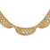 14K Yellow Gold Polished and Diamond-cut Fancy 17-inch Necklace