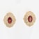 1.14ctw Oval Garnet and Cubic Zirconia 14K Yellow Gold Over Sterling
Silver Earrings