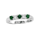 0.50ctw Emerald and Diamond Band Ring in 14k White Gold