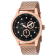 Christian Van Sant Men's Rio Black Dial, Rose Mesh Stainless Steel Watch