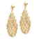 14K Yellow Gold Polished Diamond-cut Post Dangle Earrings