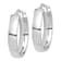 Rhodium Over 14k White Gold 1" High Polished Hoop Earrings