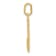 10K Yellow Gold Polished Letter j Initial Charm