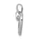 Rhodium Over 14k White Gold Diamond Heart Pendant