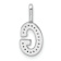 14K White Gold Diamond Letter G Initial Pendant