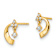 14k Yellow Gold Cubic Zirconia Celestial Dangle Earrings