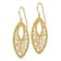 14k Yellow Gold Textured Oval and Web Dangle Earrings