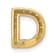 14K Yellow Gold Diamond Letter D Initial Charm