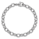 Rhodium Over Sterling Silver 6.5mm Oval Link 8 inch Bracelet