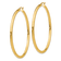 14k Yellow Gold Polished 2 3/8" Tube Hoop Earrings