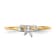 14K Yellow Gold with White Rhodium Cubic Zirconia Bow Ring
