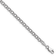 Rhodium Over 14k White Gold 3.5mm Solid Double Link Charm Bracelet