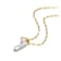 Cultured Pearl And Charm Paperclip Link Chain Necklace in 14k Gold Over Silver