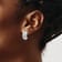 Rhodium Over 14k White Gold Polished and Textured Quilted Non-pierced
Omega Back Earrings